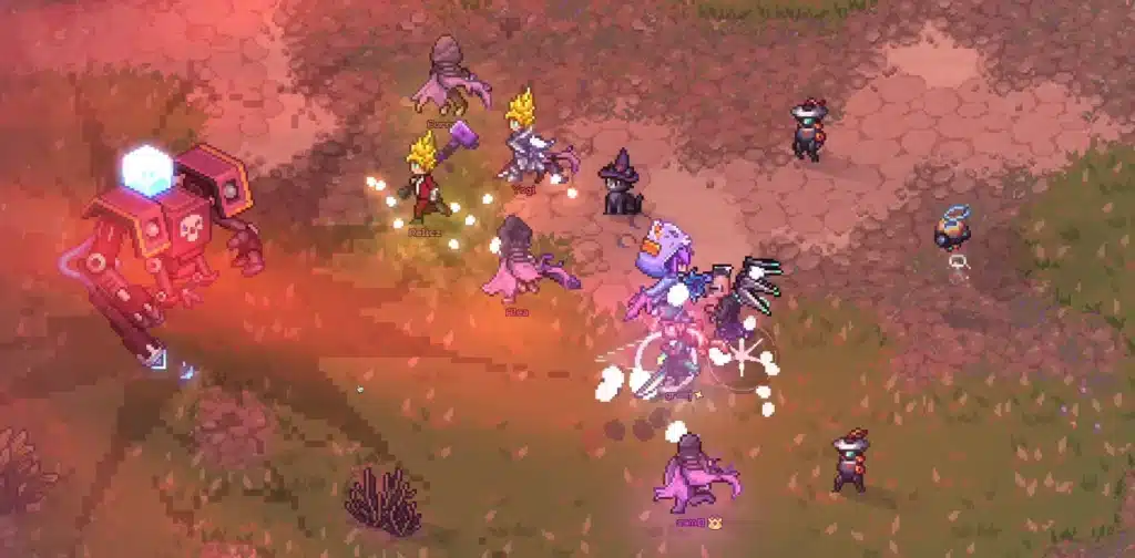 A screenshot of the gameplay of the best two-player/co-op RPG game: Soulbound