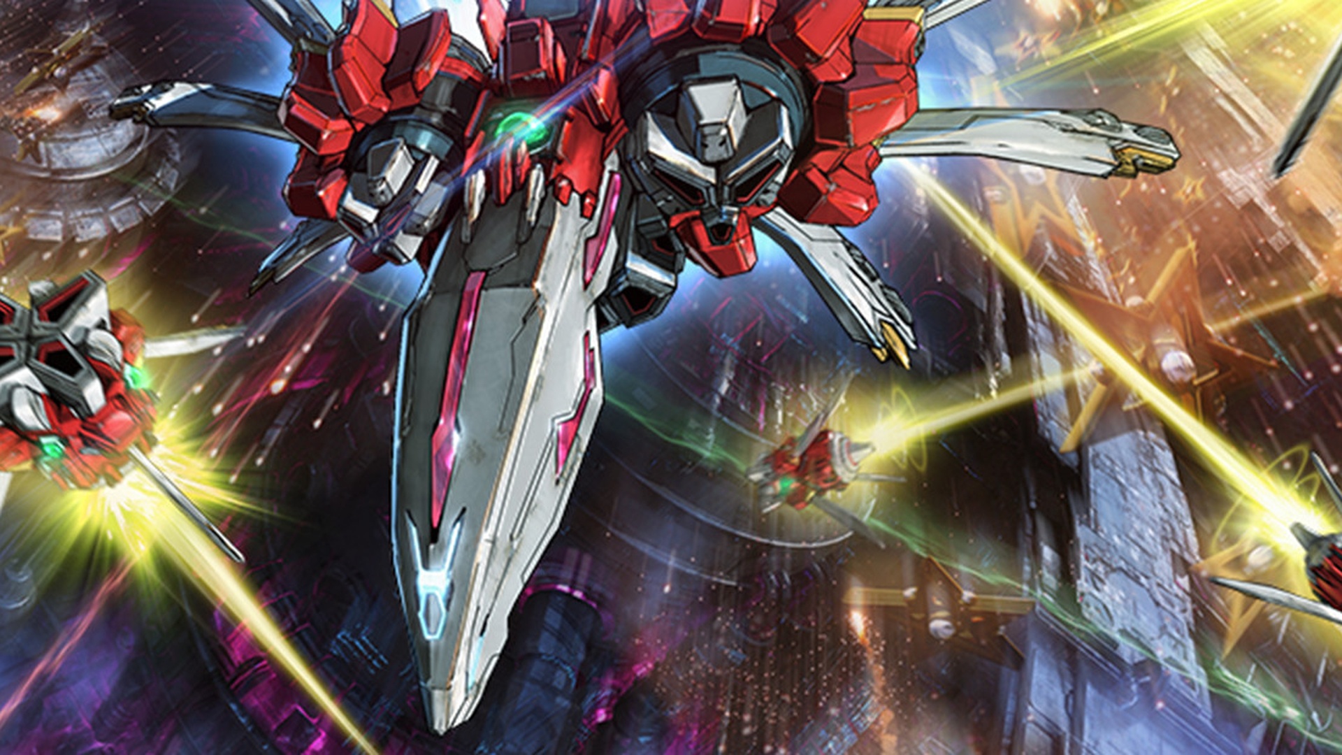 Top moderne shoot-’em-ups – Screenshot van Crimzon Clover World EXplosion