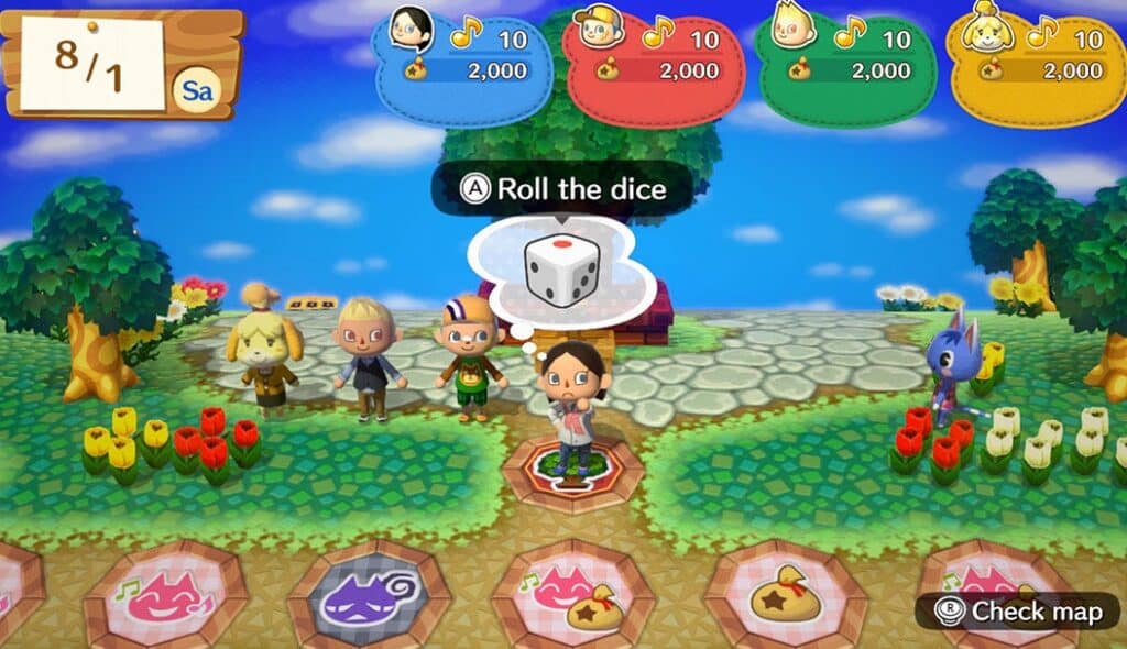 a screenshot of a gameplay of a cozy game: Animal Crossing: Pocket Camp