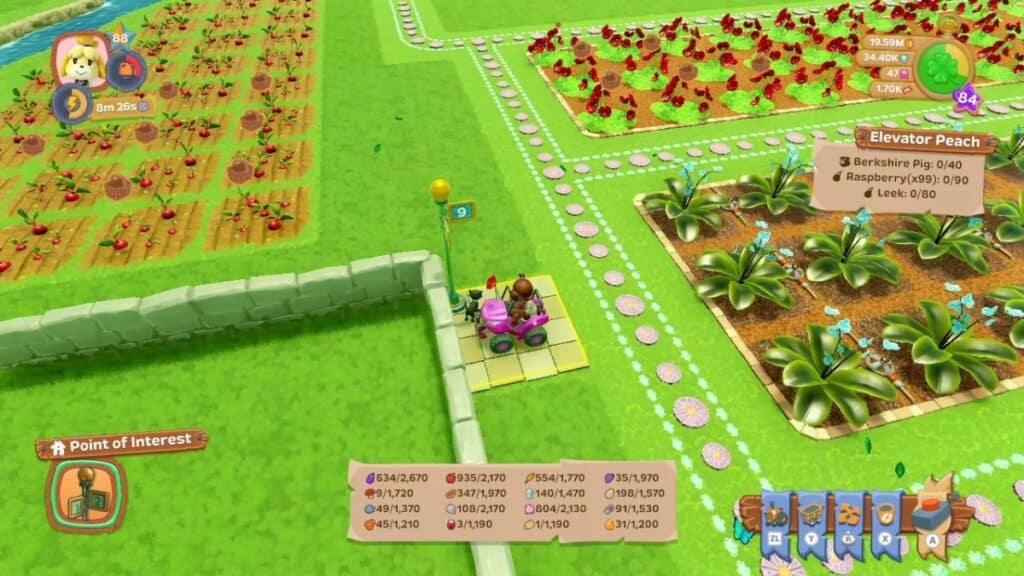 a screenshot of a gameplay of a cozy game: Farm Together