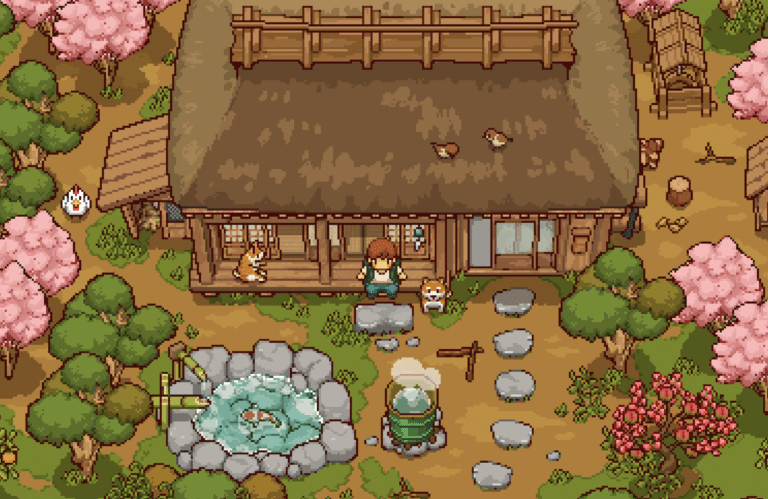 a screenshot of a gameplay of a cozy game: Japanese Rural Life Adventure