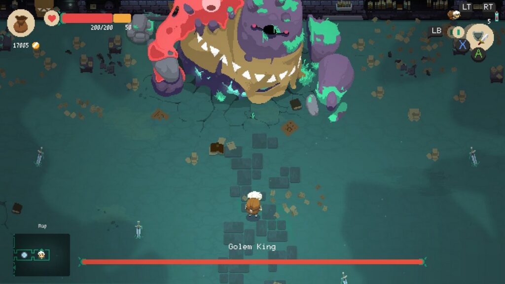 a screenshot of a gameplay of a cozy game: Moonlighter