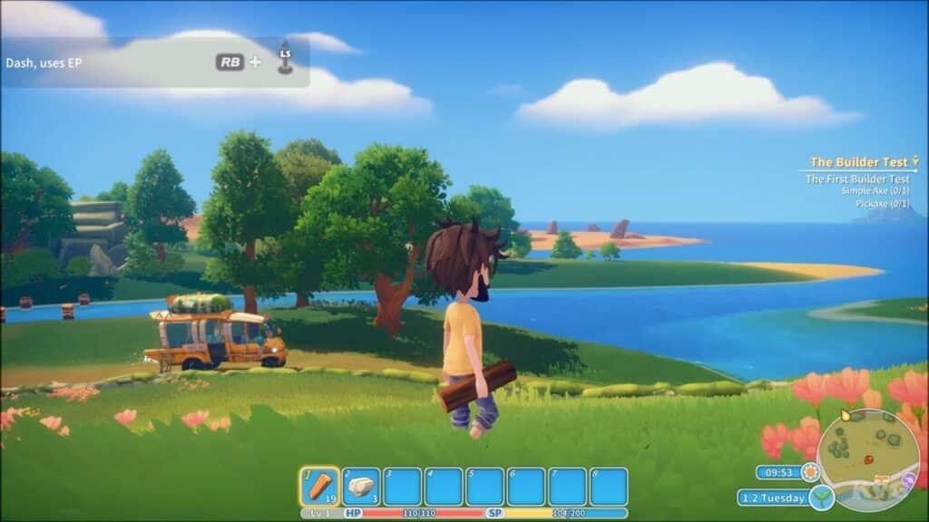 a screenshot of a gameplay of a cozy game: My Time at Portia