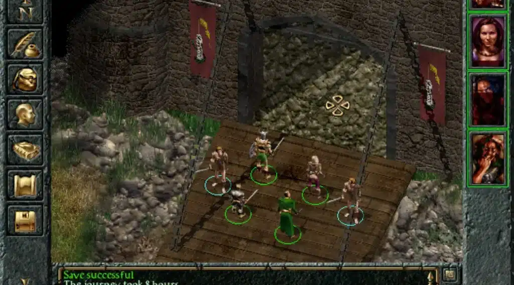 a screenshot of the gameplay of the nostalgic video game: Baldur's Gate