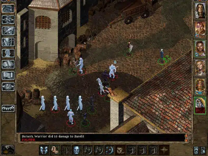 a screenshot of the gameplay of the nostalgic video game: Baldur’s Gate II: Shadows of Amn