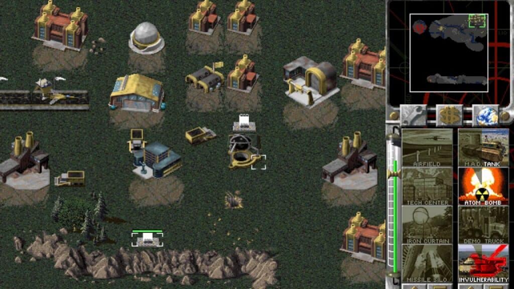 a screenshot of the gameplay of the nostalgic video game: Command & Conquer