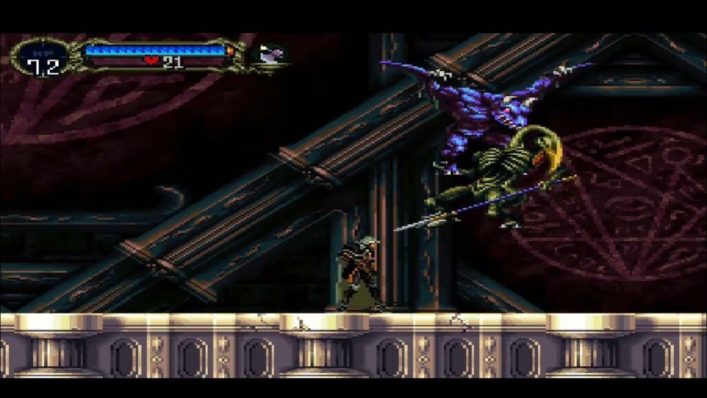 a screenshot of the gameplay of the nostalgic video game: Castlevania: Symphony of the Night