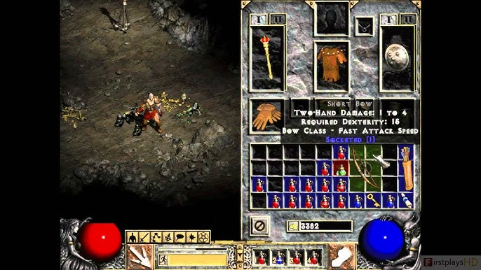 a screenshot of the gameplay of the nostalgic video game: Diablo II