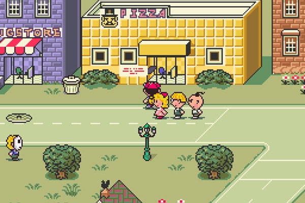 a screenshot of the gameplay of the nostalgic video game: EarthBound