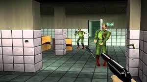 a screenshot of the gameplay of the nostalgic video game: GoldenEye 007