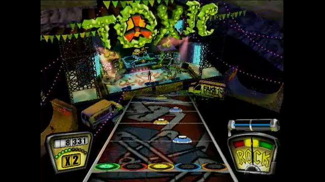 a screenshot of the gameplay of the nostalgic video game: Guitar Hero