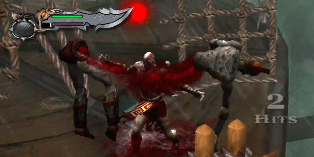 a screenshot of the gameplay of the nostalgic video game: God of War