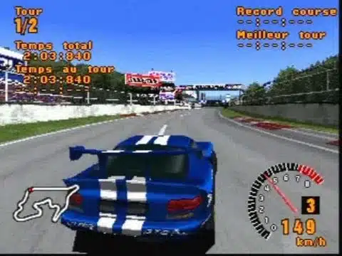 a screenshot of the gameplay of the nostalgic video game: Gran Turismo