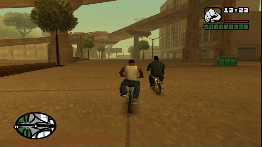 a screenshot of the gameplay of the nostalgic video game: Grand Theft Auto: San Andreas