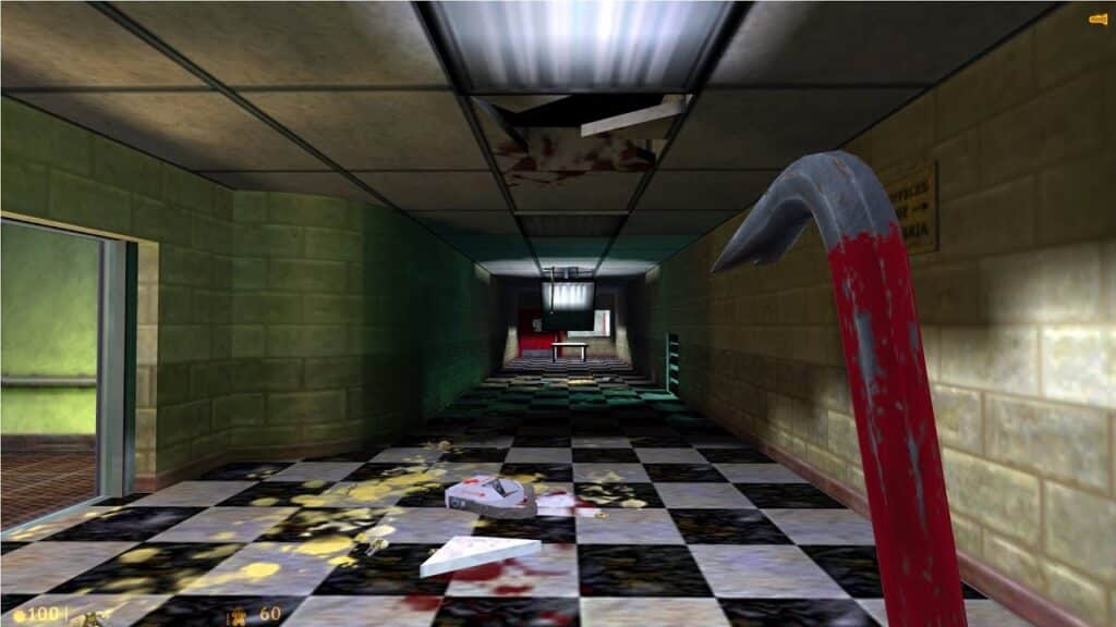 a screenshot of the gameplay of the nostalgic video game: Half-Life