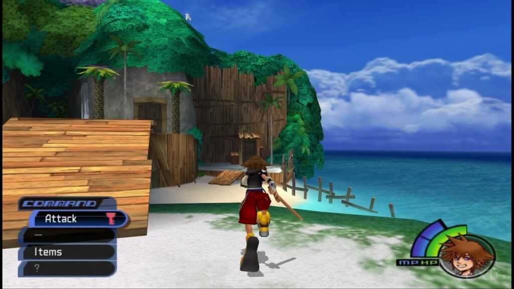 a screenshot of the gameplay of the nostalgic video game: Kingdom Hearts