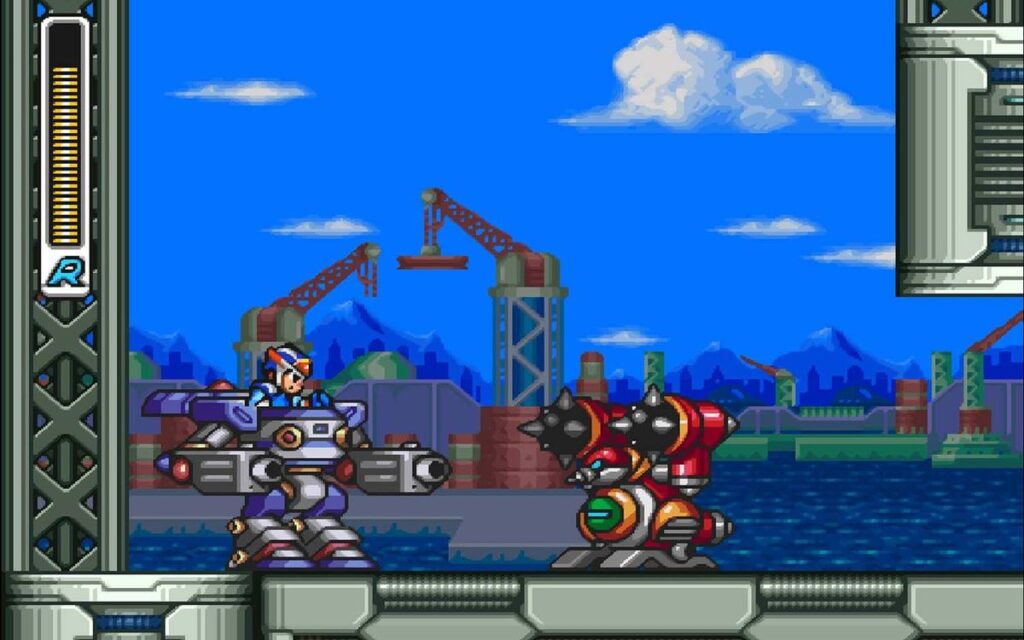 a screenshot of the gameplay of the nostalgic video game: Mega Man X