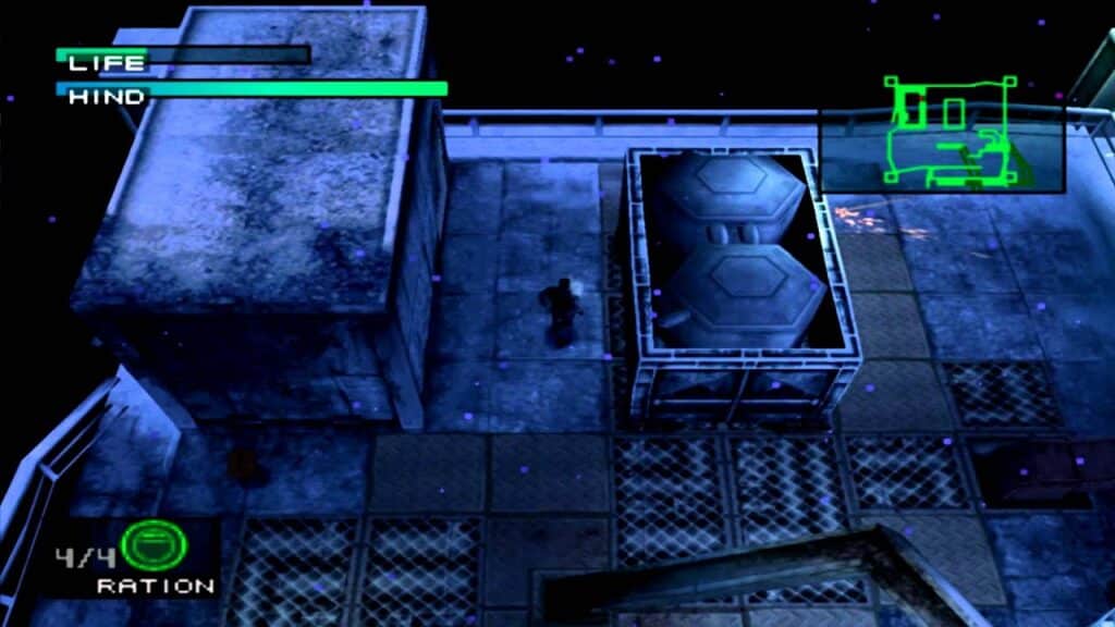 a screenshot of the gameplay of the nostalgic video game: Metal Gear Solid