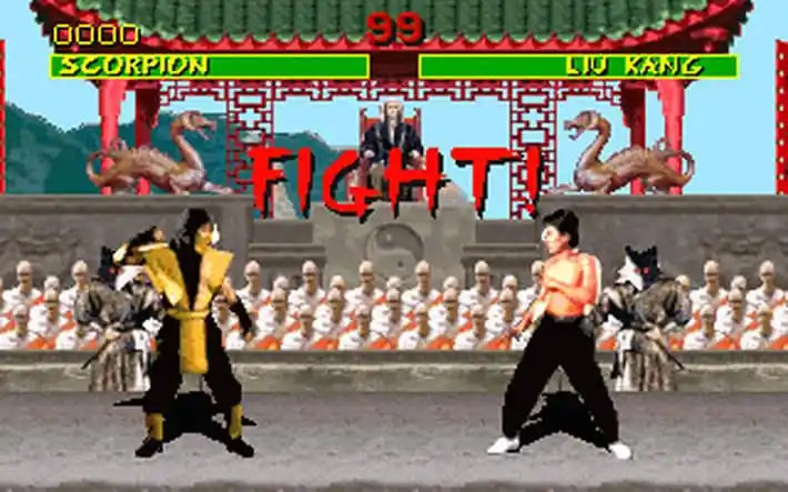 a screenshot of the gameplay of the nostalgic video game: Mortal Kombat