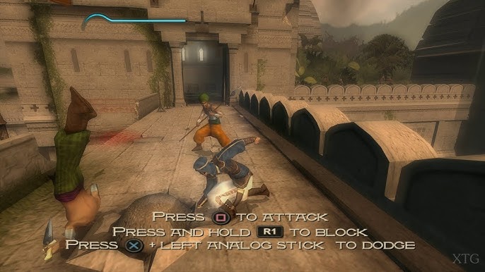 a screenshot of the gameplay of the nostalgic video game: Prince of Persia: The Sands of Time