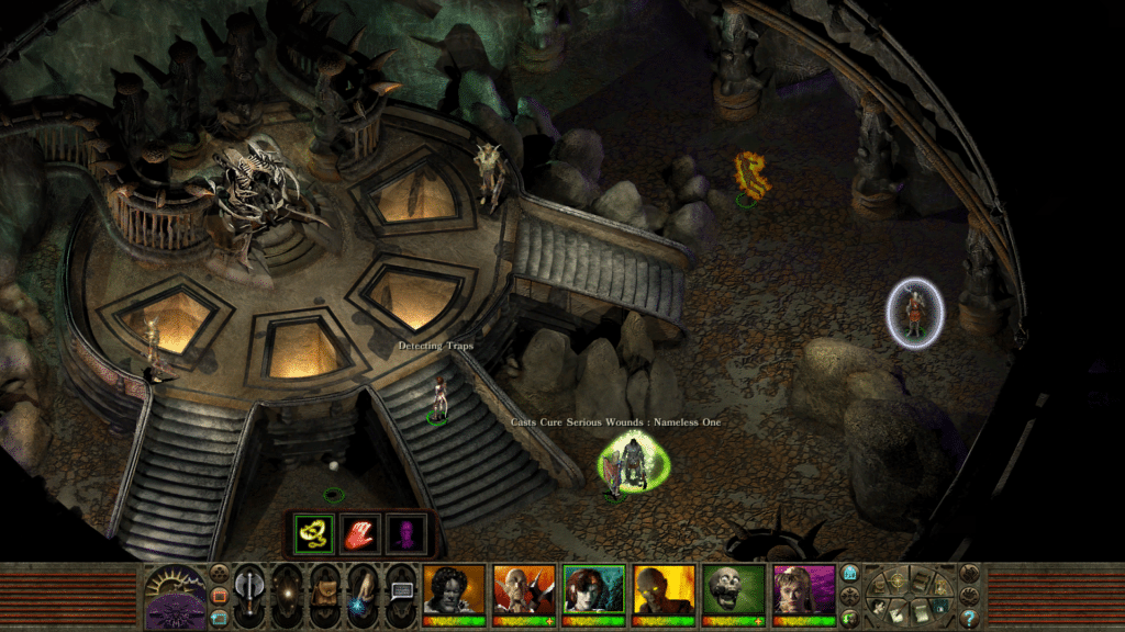 a screenshot of the gameplay of the nostalgic video game: Planescape: Torment