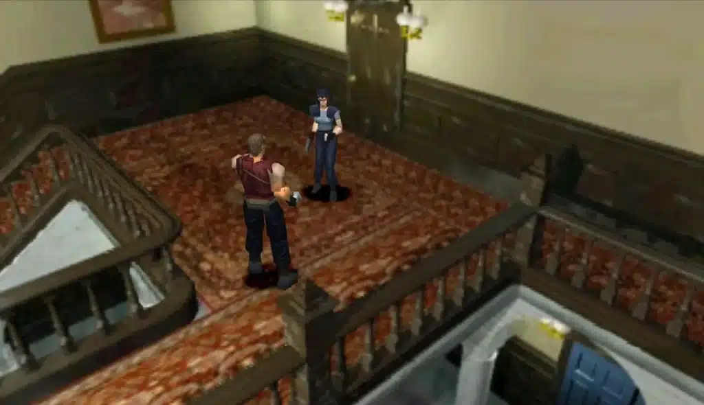 a screenshot of the gameplay of the nostalgic video game: Resident Evil