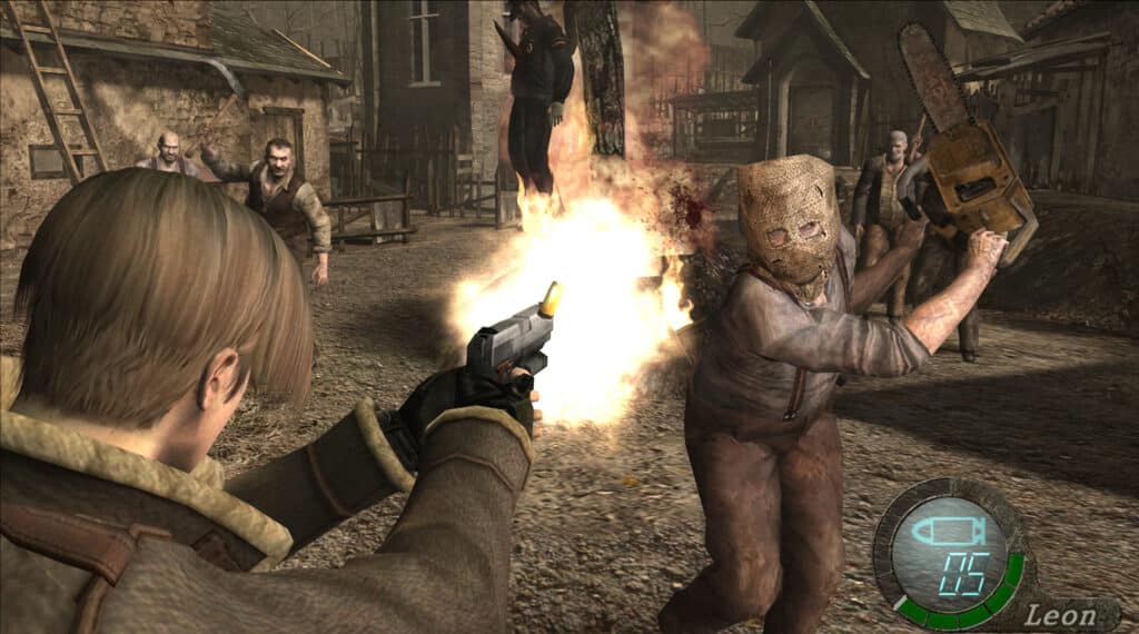 a screenshot of the gameplay of the nostalgic video game: Resident Evil 4