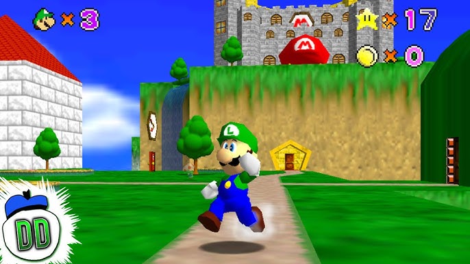 a screenshot of the gameplay of the nostalgic video game: Super Mario 64