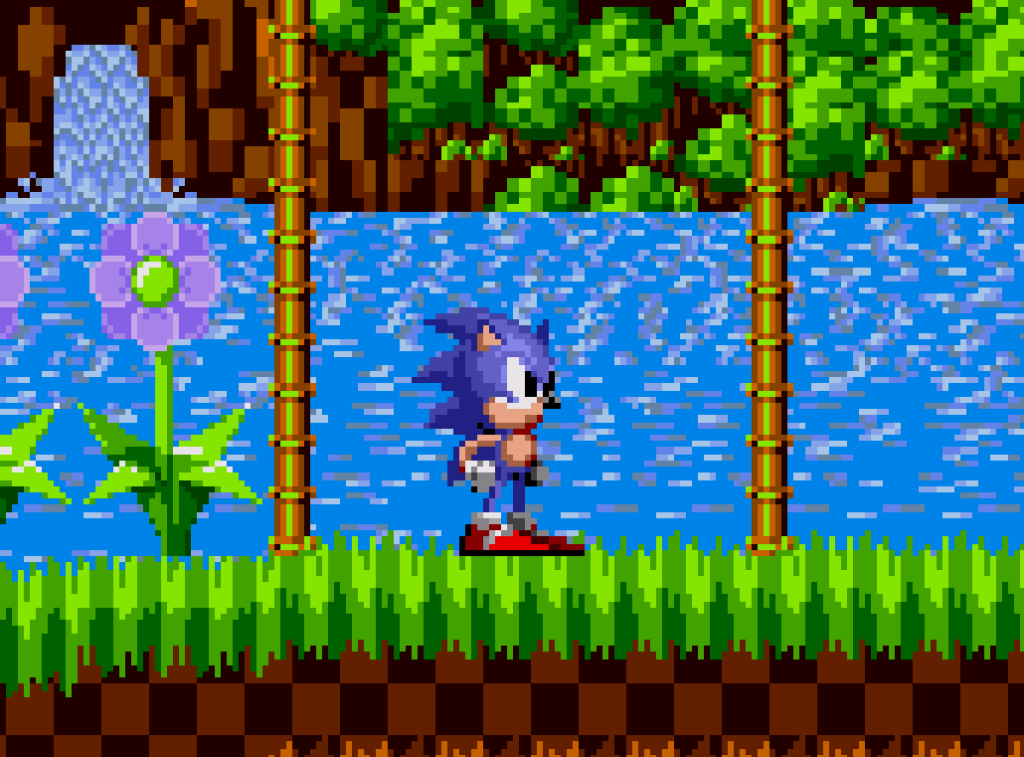 a screenshot of the gameplay of the nostalgic video game: Sonic the Hedgehog