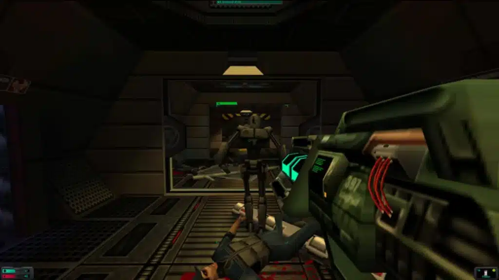 a screenshot of the gameplay of the nostalgic video game: System Shock 2