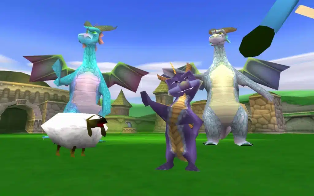 a screenshot of the gameplay of the nostalgic video game: Spyro the Dragon