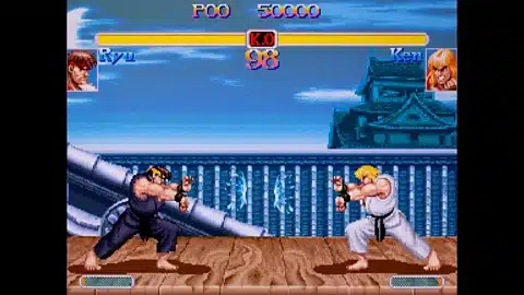 a screenshot of the gameplay of the nostalgic video game: Street Fighter II