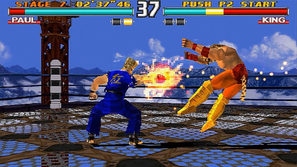 a screenshot of the gameplay of the nostalgic video game: Tekken 3