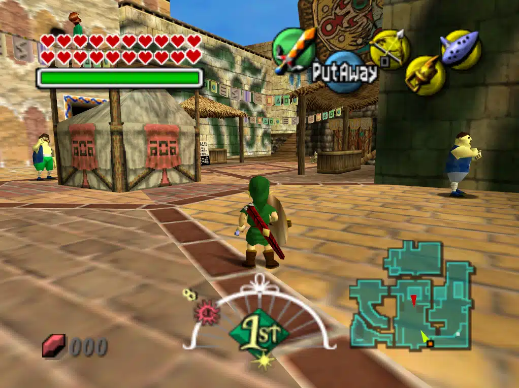 a screenshot of the gameplay of the nostalgic video game: The Legend Of Zelda: Majora's Mask