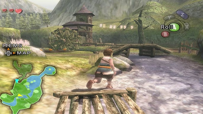 a screenshot of the gameplay of the nostalgic video game: The Legend of Zelda: Twilight Princess