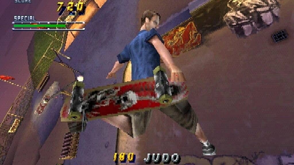 a screenshot of the gameplay of the nostalgic video game: Tony Hawk’s Pro Skater 2