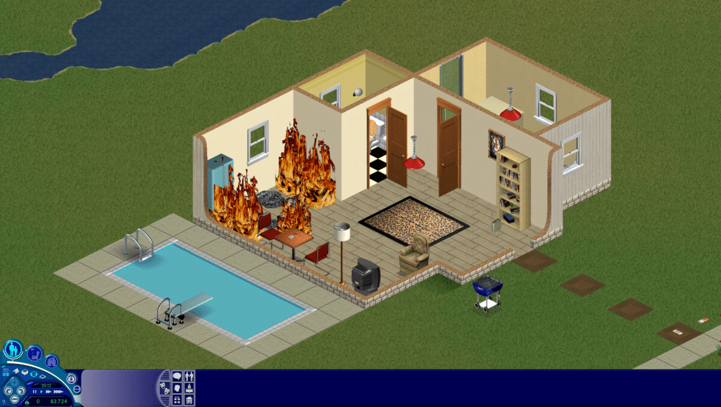 a screenshot of the gameplay of the nostalgic video game: The Sims