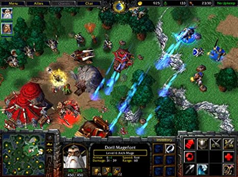 a screenshot of the gameplay of the nostalgic video game: Warcraft III: Reign of Chaos