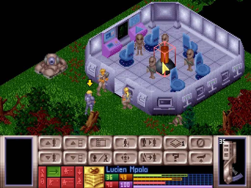 a screenshot of the gameplay of the nostalgic video game: X-COM: UFO Defense