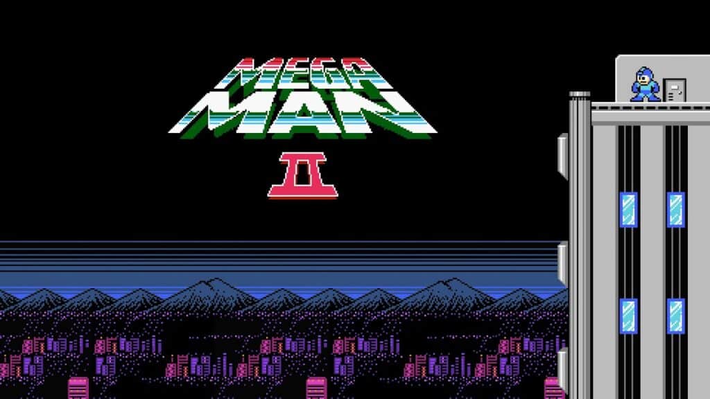 An image of a pixel art game: Mega Man 2