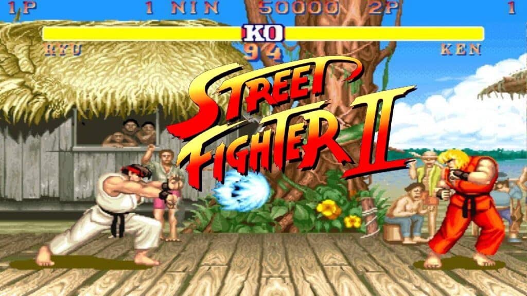 An image of a pixel art game: Street Fighter II