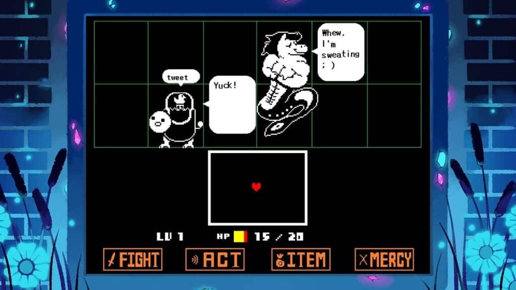 An image of a pixel art game: Undertale