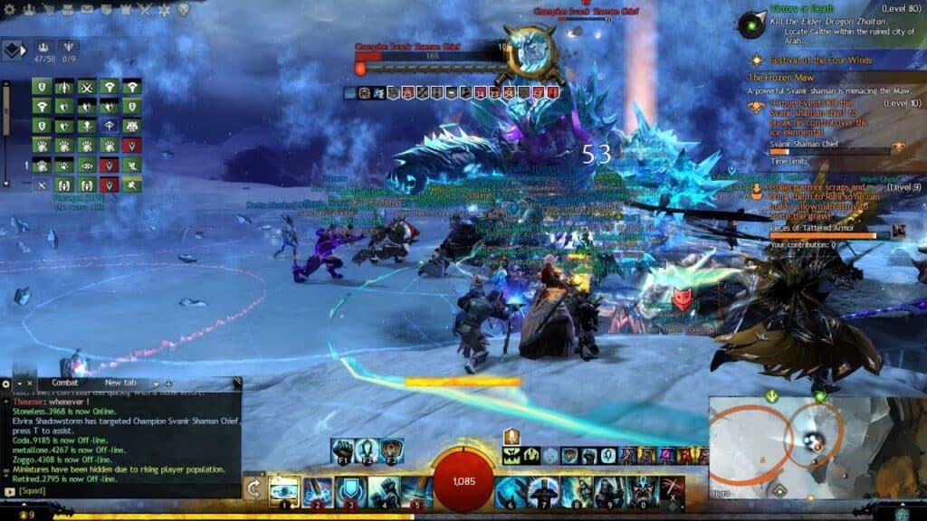 A screenshot of the gameplay of Guild Wars 2