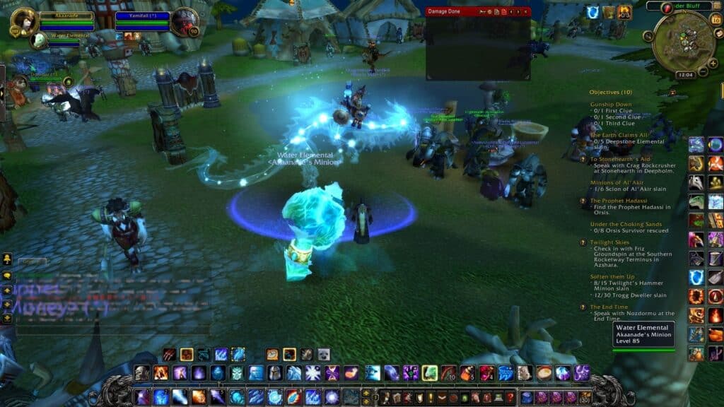A screenshot of the gameplay of an RPG with the best character progression: World of Warcraft