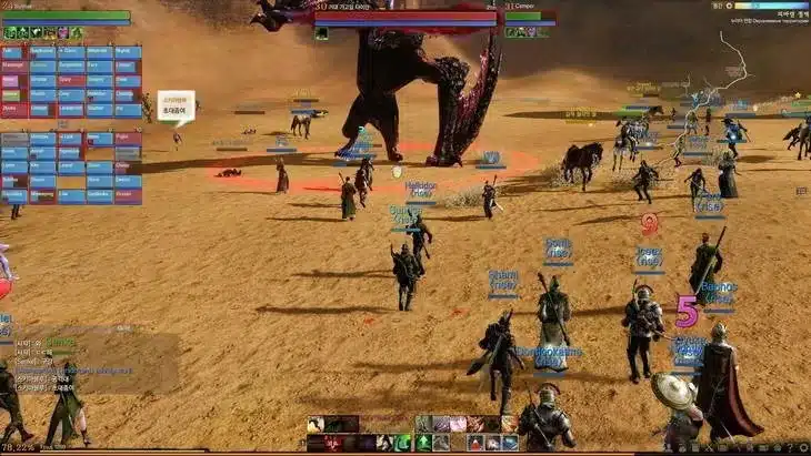 a screenshot of the gameplay of one of the top MMORPGs: ArcheAge