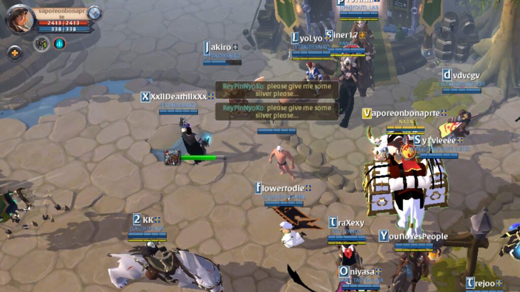 a screenshot of the gameplay of one of the top MMORPGs: Albion Online