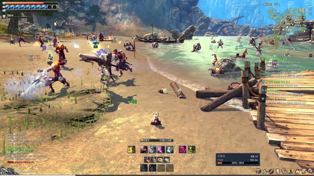 a screenshot of the gameplay of one of the top MMORPGs: Blade & Soul