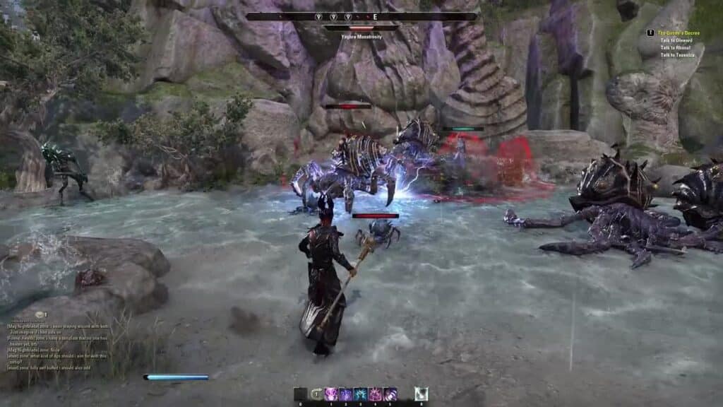 a screenshot of the gameplay of one of the top MMORPGs: The Elder Scrolls Online