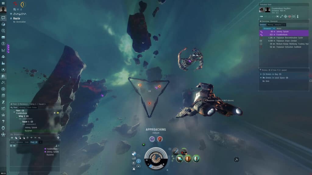 a screenshot of the gameplay of one of the top MMORPGs: EVE Online