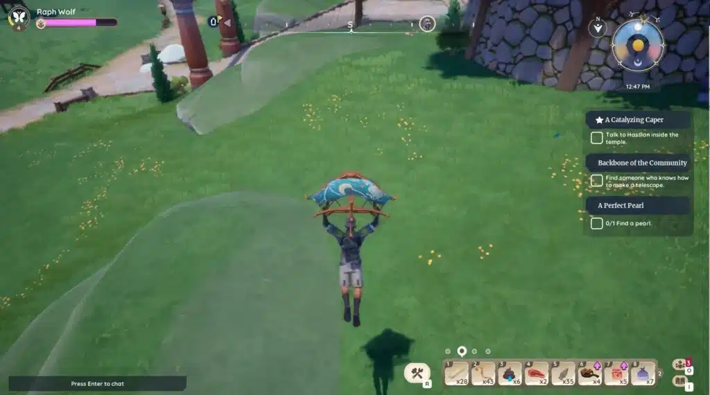 a screenshot of the gameplay of one of the top MMORPGs: Palia